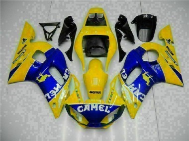 Amarelo Azul Abs Moto Plásticos Yamaha R6 98-02