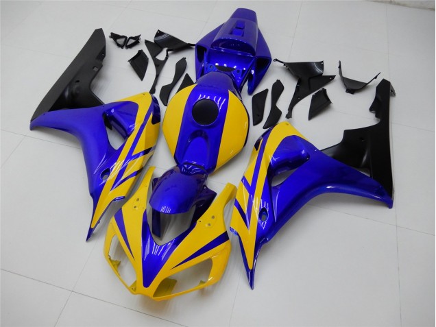 Amarelo Azul Carenagem Moto Honda CBR 1000RR 06-07 Amarelo Azul Carenagem Moto Honda CBR 1000RR 06-07