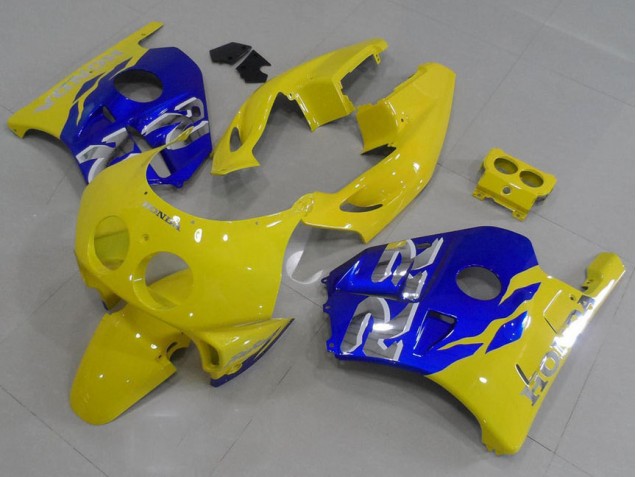 Amarelo Azul Carenagem Moto Honda CBR 250RR MC22 91-98 Amarelo Azul Carenagem Moto Honda CBR 250RR MC22 91-98