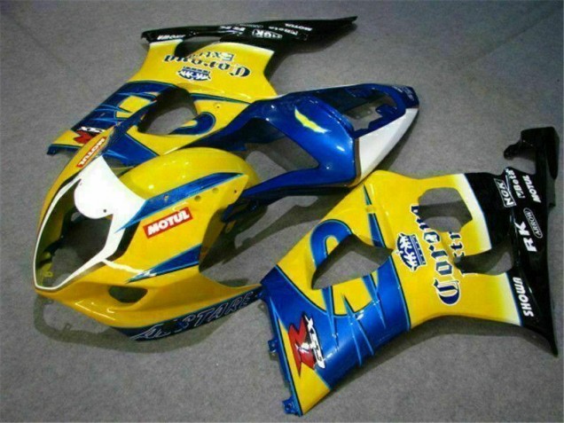 Amarelo Azul Carenagem Moto Suzuki GSXR 1000 K3 03-04 Amarelo Azul Carenagem Moto Suzuki GSXR 1000 K3 03-04