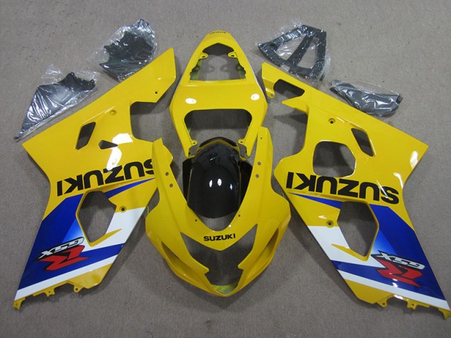 Amarelo Azul Carenagem Moto Suzuki GSXR 600 K4 04-05 Amarelo Azul Carenagem Moto Suzuki GSXR 600 K4 04-05