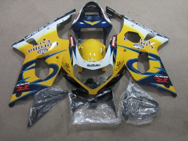 Amarelo Azul Corona Extra Carenagem Moto Suzuki GSXR 1000 K1 00-02