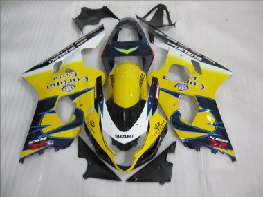 Amarelo Azul Corona Extra Kit Completo Carenagem Moto Suzuki GSXR 600 K4 04-05
