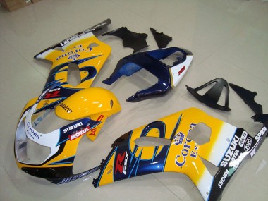 Amarelo Azul Corona Extra Motul Carenagem Moto Suzuki GSXR 750 K1 K2 K3 01-03