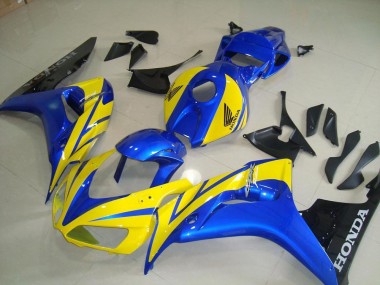Amarelo Azul Preto Carenagem Moto Honda CBR 1000RR 06-07