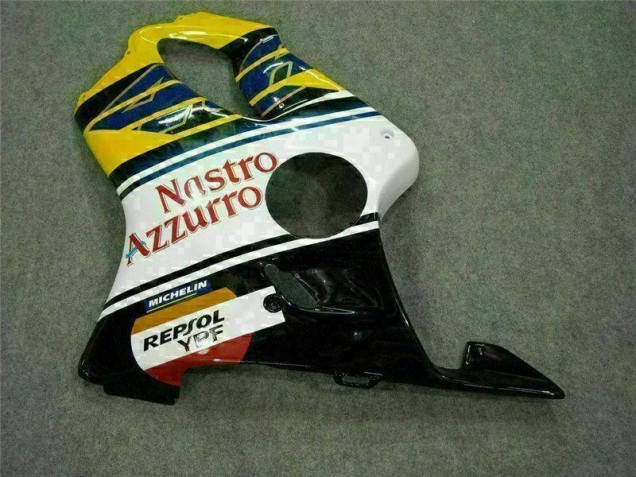 Amarelo Branco Carenagem Moto Honda CBR 600 F4i 01-03 Amarelo Branco Carenagem Moto Honda CBR 600 F4i 01-03