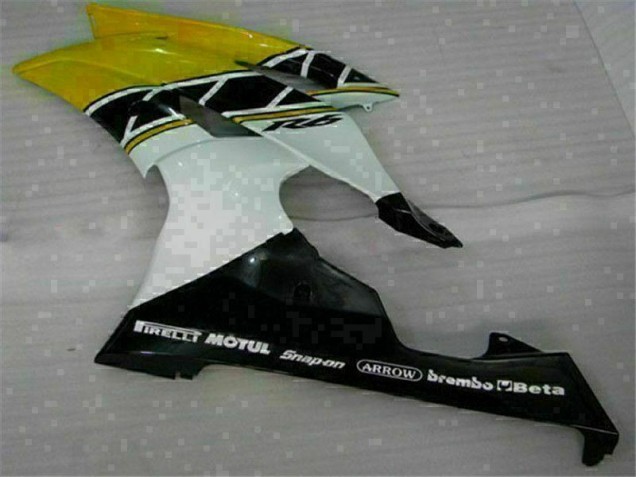 Amarelo Branco Carenagem Moto Yamaha R6 08-16 Amarelo Branco Carenagem Moto Yamaha R6 08-16