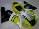 Amarelo Branco Carenagem Moto Yamaha R6 98-02 Amarelo Branco Carenagem Moto Yamaha R6 98-02
