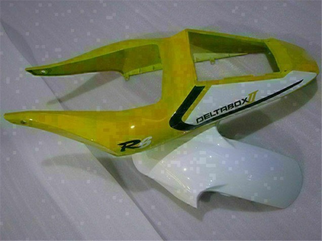 Amarelo Branco Carenagem Moto Yamaha R6 98-02 Amarelo Branco Carenagem Moto Yamaha R6 98-02