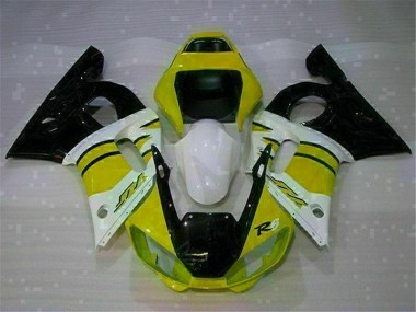 Amarelo Branco Carenagem Moto Yamaha R6 98-02