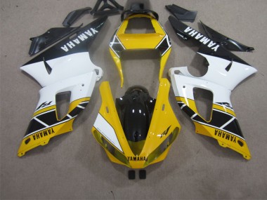 Amarelo Branco Preto Carenagem Moto Yamaha R1 00-01