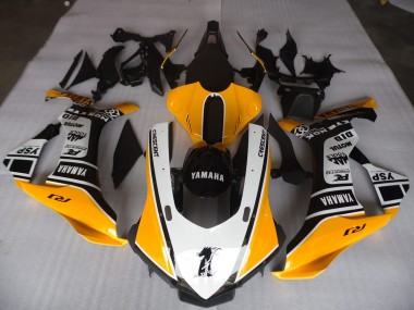 Amarelo Branco Preto Carenagem Moto Yamaha R1 15-19