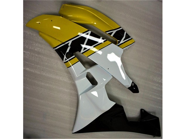 Amarelo Branco Preto Moto Plástico Yamaha R6 06-07