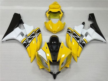 Amarelo Branco Preto Moto Plástico Yamaha R6 06-07