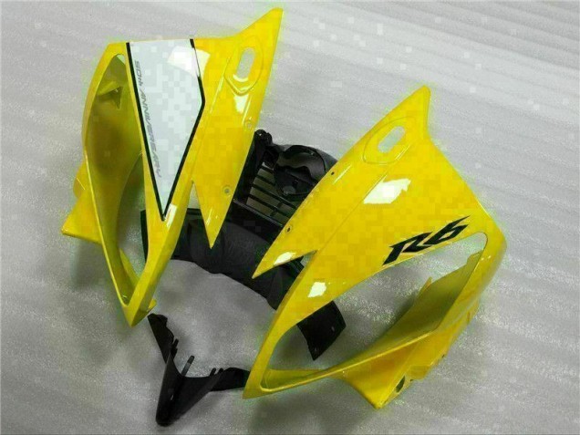 Amarelo Branco Preto Moto Plásticos Yamaha R6 06-07 Amarelo Branco Preto Moto Plásticos Yamaha R6 06-07