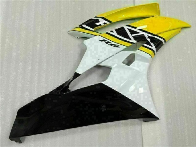 Amarelo Branco Preto Moto Plásticos Yamaha R6 06-07 Amarelo Branco Preto Moto Plásticos Yamaha R6 06-07