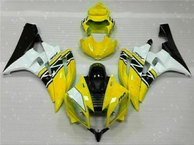 Amarelo Branco Preto Moto Plásticos Yamaha R6 06-07