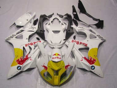 Amarelo Branco RedBull Carenagem Moto BMW S1000RR 09-14