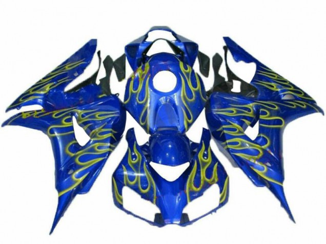 Amarelo Chama Azul Carenagem Moto Honda CBR 1000RR 08-11 Amarelo Chama Azul Carenagem Moto Honda CBR 1000RR 08-11