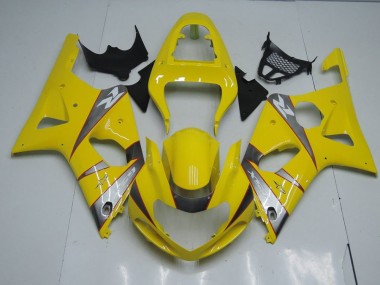 Amarelo & Cinzento Carenagem Moto Suzuki GSXR 1000 K1 00-02