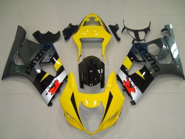 Amarelo Cinzento Carenagem Moto Suzuki GSXR 1000 K3 03-04