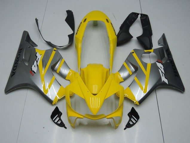 Amarelo Cinzento Kit Carenagem Moto Honda CBR 600 F4i 04-07 Amarelo Cinzento Kit Carenagem Moto Honda CBR 600 F4i 04-07