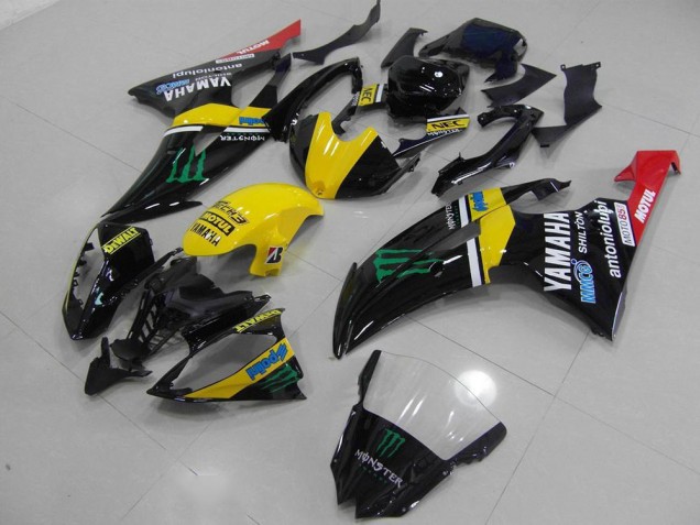 Amarelo Monster Abs Kits Carenagem Moto Yamaha R6 08-16 Amarelo Monster Abs Kits Carenagem Moto Yamaha R6 08-16