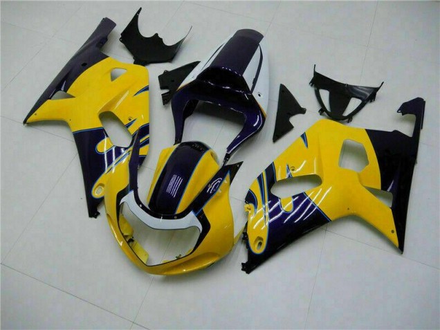 Amarelo Moto Plástico Suzuki GSXR 600 / 750 K1 K2 K3 01-03
