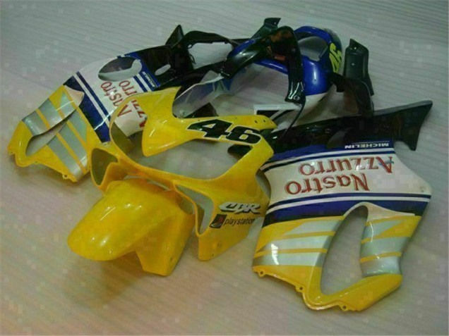 Amarelo Prata Nastro Azzurro Carenagem Moto Honda CBR 600 F4i 01-03 Amarelo Prata Nastro Azzurro Carenagem Moto Honda CBR 600 F4i 01-03