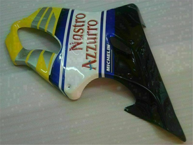 Amarelo Prata Nastro Azzurro Carenagem Moto Honda CBR 600 F4i 01-03 Amarelo Prata Nastro Azzurro Carenagem Moto Honda CBR 600 F4i 01-03