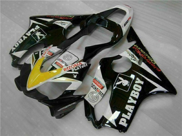 Amarelo Prata Preto Playboy Carenagem Moto Honda CBR 600 F4i 01-03 Amarelo Prata Preto Playboy Carenagem Moto Honda CBR 600 F4i 01-03