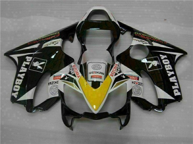 Amarelo Prata Preto Playboy Carenagem Moto Honda CBR 600 F4i 01-03 Amarelo Prata Preto Playboy Carenagem Moto Honda CBR 600 F4i 01-03