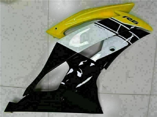 Amarelo Preto Abs Motocicleta Plástico Yamaha R6 08-16 Amarelo Preto Abs Motocicleta Plástico Yamaha R6 08-16