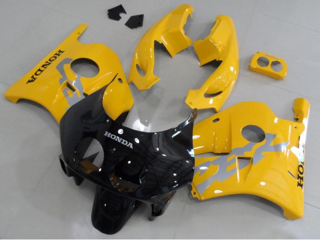 Amarelo Preto Carenagem Moto Honda CBR 250RR MC22 91-98 Amarelo Preto Carenagem Moto Honda CBR 250RR MC22 91-98