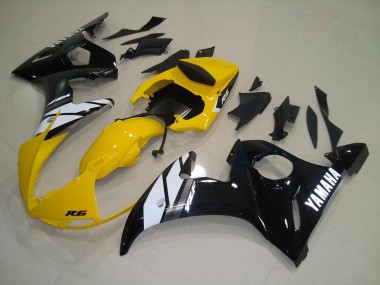 Amarelo Preto Carenagem Moto Yamaha R6 06-07