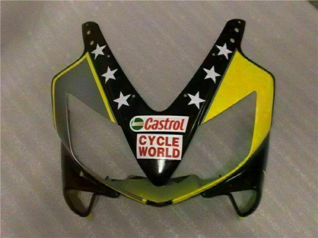 Amarelo Preto Castrol Cycle World Carenagem Moto Honda CBR 600 F4i 01-03