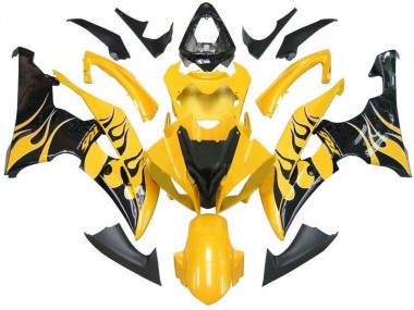 Amarelo Preto Chama R6 Carenagem Moto Yamaha R6 08-16