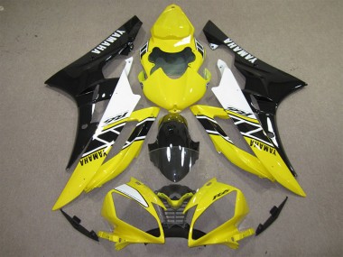 Amarelo Preto Decalque Carenagem Moto Yamaha R6 06-07