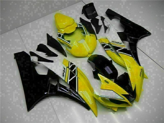 Amarelo Preto Kit Carenagem Moto Yamaha R6 06-07 Amarelo Preto Kit Carenagem Moto Yamaha R6 06-07