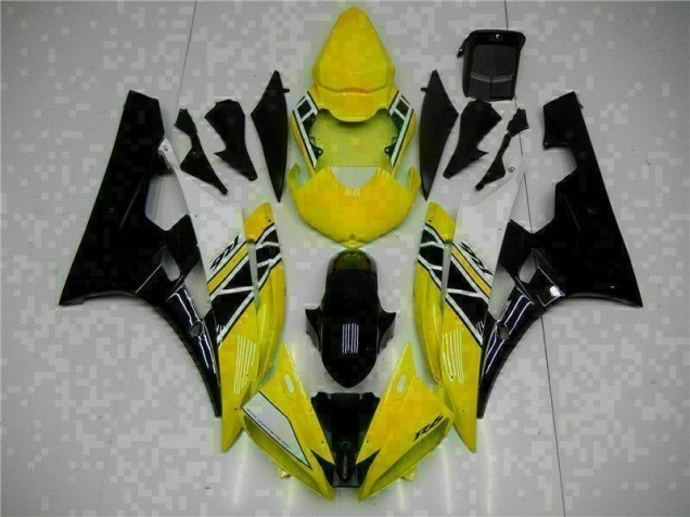 Amarelo Preto Kit Carenagem Moto Yamaha R6 06-07 Amarelo Preto Kit Carenagem Moto Yamaha R6 06-07