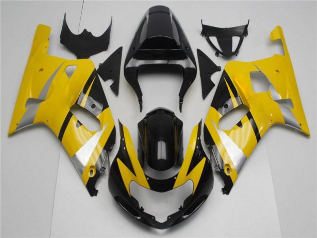 Amarelo Preto Kits Completo Carenagem Moto Suzuki GSXR 600 / 750 K1 K2 K3 01-03 Amarelo Preto Kits Completo Carenagem Moto Suzuki GSXR 600 / 750 K1 K2 K3 01-03