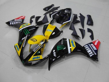 Amarelo Preto Monster Carenagem & Plástico Moto Yamaha R1 12-14