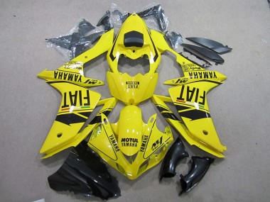 Amarelo Preto Motul Fiat Carenagem Moto Yamaha R1 07-08