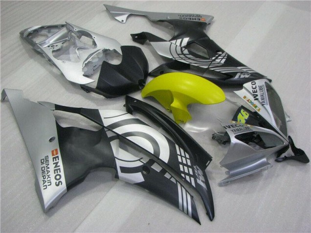 Amarelo Preto Prata Carenagem Moto Yamaha R6 08-16 Amarelo Preto Prata Carenagem Moto Yamaha R6 08-16