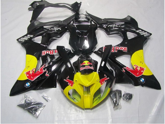 Amarelo Preto RedBull Carenagem Moto BMW S1000RR 09-14 Amarelo Preto RedBull Carenagem Moto BMW S1000RR 09-14
