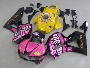 Amarelo Rosa Rossi Carenagem Moto Honda CBR 900RR 893 92-93