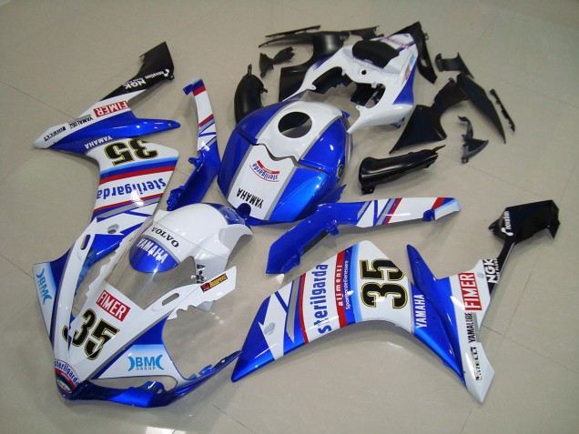 Azul Adesivos Carenagem Moto Yamaha R1 07-08 Azul Adesivos Carenagem Moto Yamaha R1 07-08