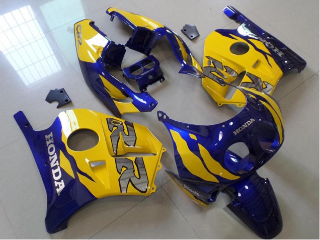 Azul Amarelo Carenagem Moto Honda CBR 250RR MC22 91-98 Azul Amarelo Carenagem Moto Honda CBR 250RR MC22 91-98