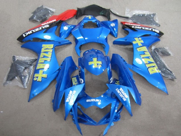 Azul Amarelo Rizla Carenagem Moto Suzuki GSXR 600 K11 11-21 Azul Amarelo Rizla Carenagem Moto Suzuki GSXR 600 K11 11-21