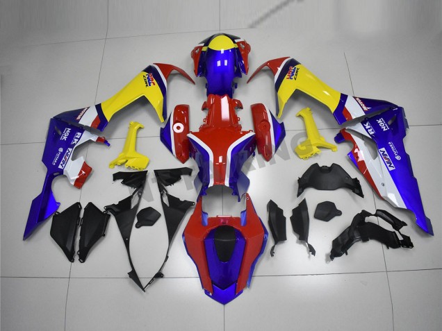 Azul Amarelo Vermelho Carenagem Moto Honda CBR 1000RR 17-23 Azul Amarelo Vermelho Carenagem Moto Honda CBR 1000RR 17-23